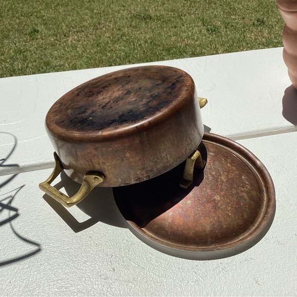 Vintage Paul Revere Copper & Brass Lidded casserole type pot - Rare - Collectibl - Picture 8 of 16